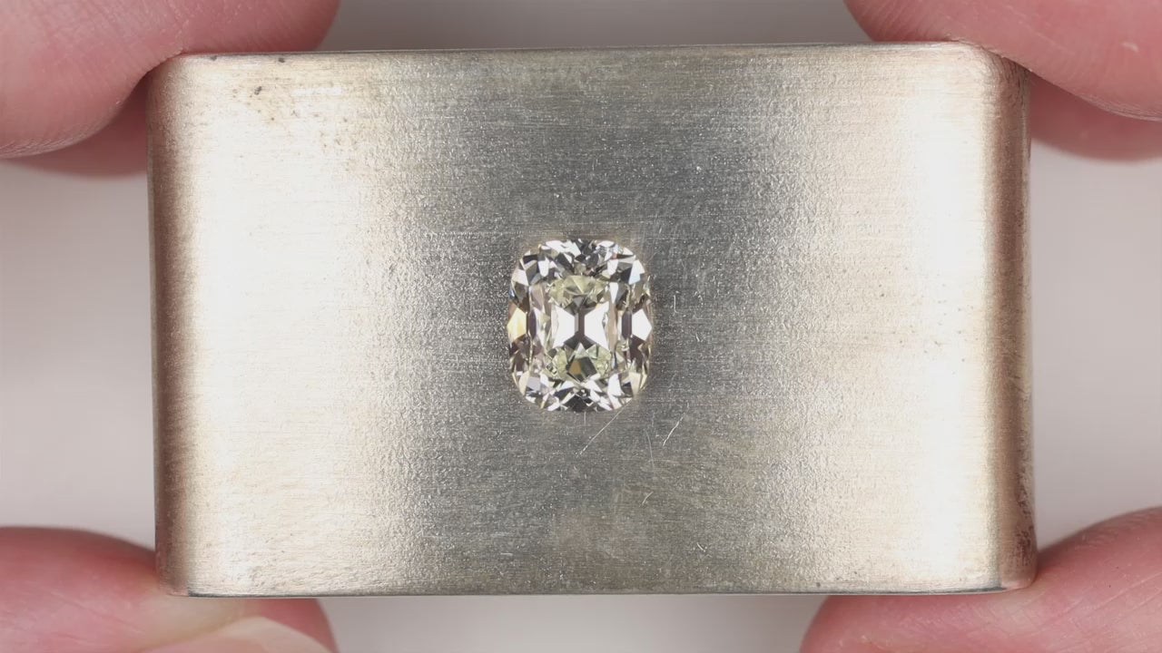 2 CARAT OLD MINE CUT DIAMOND GIA CERTIFIED K SI1 ELONGATED CUSHION BRILLIANT 2ct