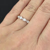 0.54ct DIAMOND WEDDING BAND STACKING RING NATURAL PLATINUM MARQUISE ROUND
