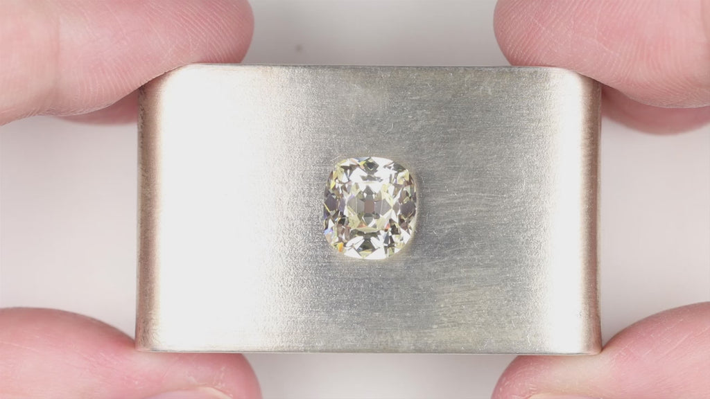 3 CARAT OLD MINE CUT DIAMOND GIA CERTIFIED O-P VS2 ELONGATED CUSHION BRILLIANT