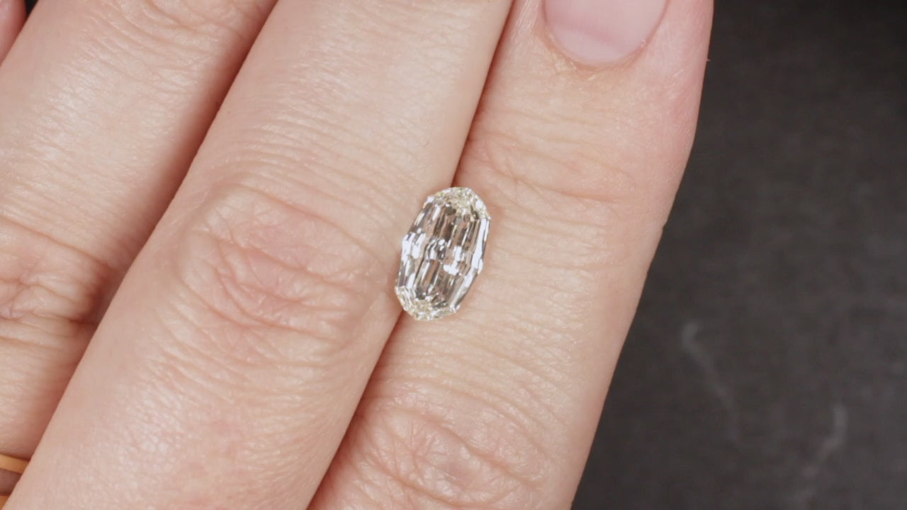 GIA CERTIFIED 1.5 CARAT J VS2 STEP CUT OVAL DIAMOND LOOSE  NATURAL GEOMETRIC