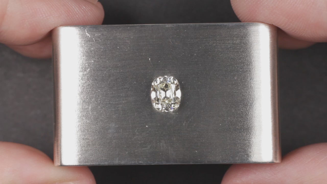 1 CARAT OLD MINE CUT DIAMOND GIA CERTIFIED K SI1 ELONGATED CUSHION BRILLIANT 1ct