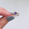 SMOKY QUARTZ STERLING SILVER RING VINTAGE STYLE GEMSTONE FILIGREE SOLITAIRE