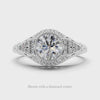 ART DECO ENGAGEMENT MOUNT ROUND BEZEL SET 6MM VINTAGE STYLE SETTING DIAMOND RING