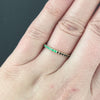 GREEN ONYX BLACK SPINEL 14K GOLD ETERNITY RING HALF & HALF GEM BAND - Size 6.5