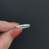 VINTAGE DIAMOND PLATINUM WEDDING RING STACKING BAND ENGRAVED CHANNEL NATURAL