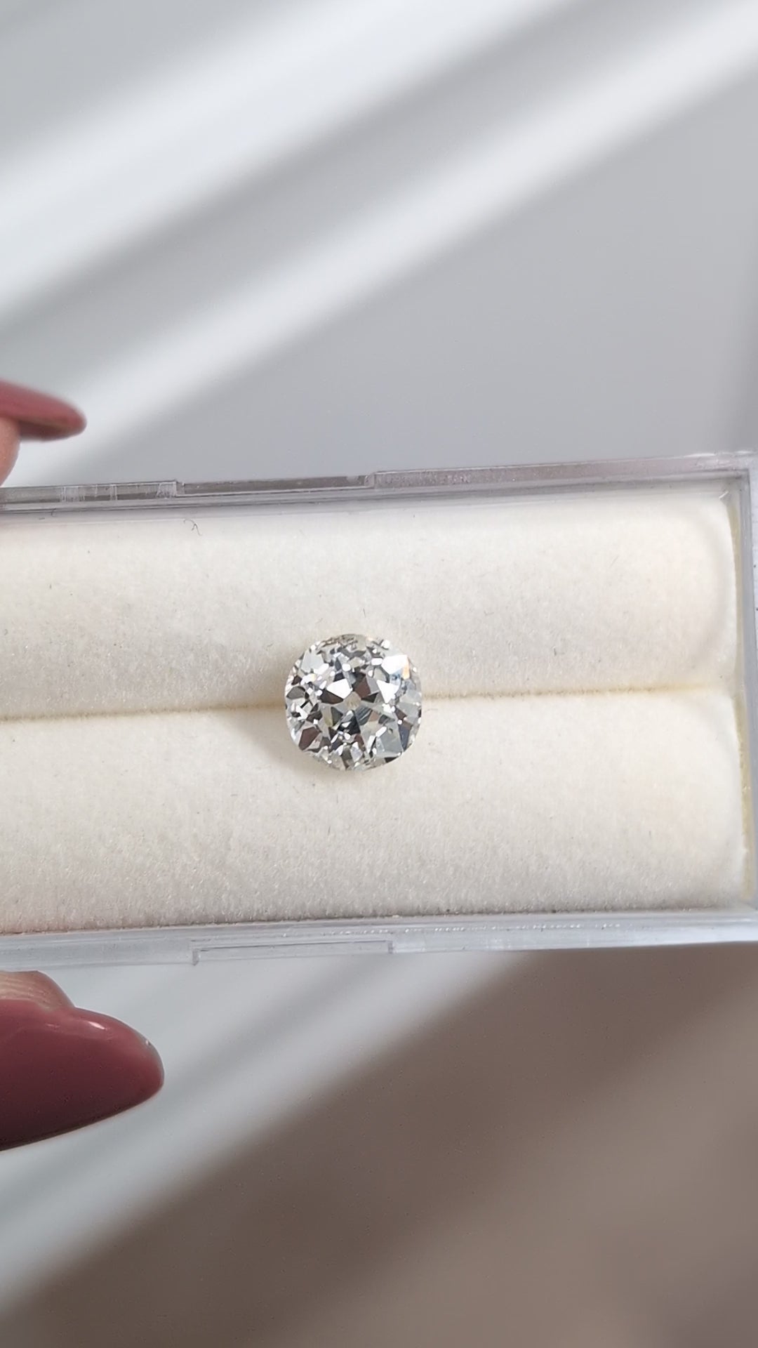 1.5 CARAT OLD MINE CUT DIAMOND J SI2 ANTIQUE CUSHION BRILLIANT NATURAL LOOSE