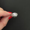 VINTAGE DIAMOND COCKTAIL RING PLATINUM OLD EUROPEAN CUT DOME FILIGREE ART DECO