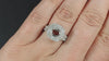 1.25ct DIAMONDS ROUND CUSHION CUT SEMI-MOUNT SETTING ENGAGEMENT RING 2 ROW HALO