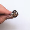 AMETHYST STERLING SILVER VINTAGE STYLE RING FILIGREE OVAL CUT SOLITAIRE PURPLE