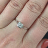 VINTAGE DIAMOND ENGAGEMENT RING 0.20ct G VS2 SOLITAIRE 14k WHITE GOLD ROUND CUT
