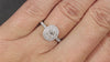 0.75ct OVAL SHAPE DIAMOND ENGAGEMENT RING DOUBLE HALO 14k WHITE GOLD NATURAL