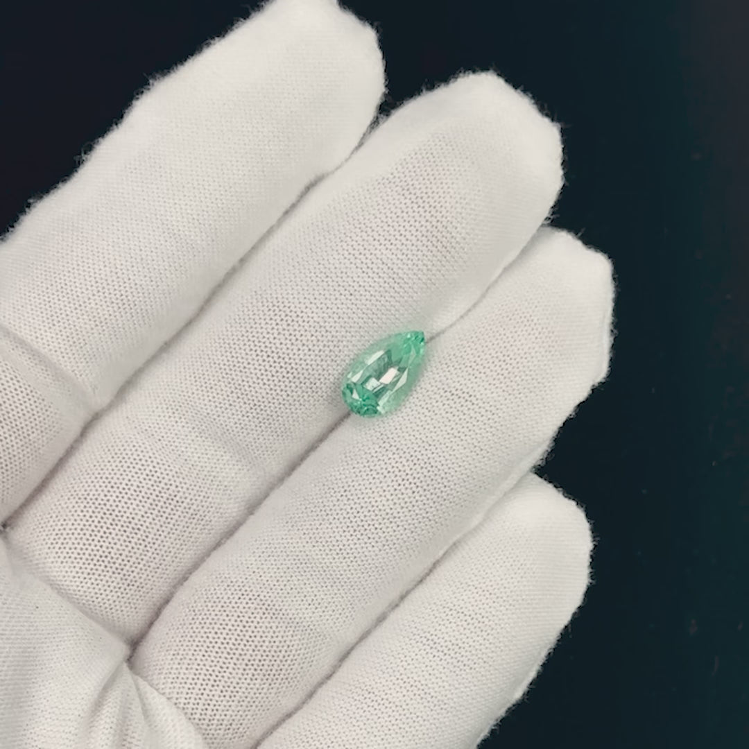 2.60ct NO OIL EMERALD NATURAL PEAR SHAPE CUT LOOSE TEARDROP SPRING GREEN 2.5ct