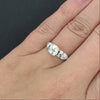 1.40ct VINTAGE I-J VS2 DIAMOND ENGAGEMENT RING OLD EUROPEAN CUT PLATINUM NATURAL