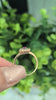 VICTORIAN ROSE CUT DIAMOND RUBY RING HALO NAVETTE COCKTAIL ANTIQUE 14k ROSE GOLD
