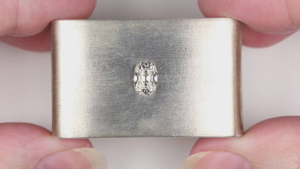 1ct OLD MINE CUT DIAMOND GIA CERTIFIED J VS2 1.36 RATIO ELONGATED CUSHION