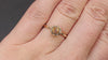 ANTIQUE STYLE ENGAGEMENT RING SETTING 6.5m 14k GOLD SOLITAIRE BUTTON BACK COLLET