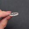 3ct DIAMOND ETERNITY RING WEDDING BAND VERY GOOD ROUND CUT WHITE GOLD NATURAL