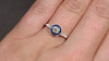 OLD EUROPEAN CUT DIAMOND SAPPHIRE ENGAGEMENT RING I SI1 VINTAGE STYLE ART DECO