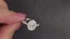 0.75ct OVAL SHAPE DIAMOND ENGAGEMENT RING DOUBLE HALO 14k WHITE GOLD NATURAL