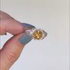 SMOKY QUARTZ VINTAGE STYLE COCKTAIL RING STERLING SILVER FILIGREE ART DECO ROUND