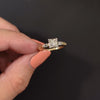 0.65ct OLD MINE CUT DIAMOND ENGAGEMENT RING GIA CERTIFIED VINTAGE YELLOW GOLD