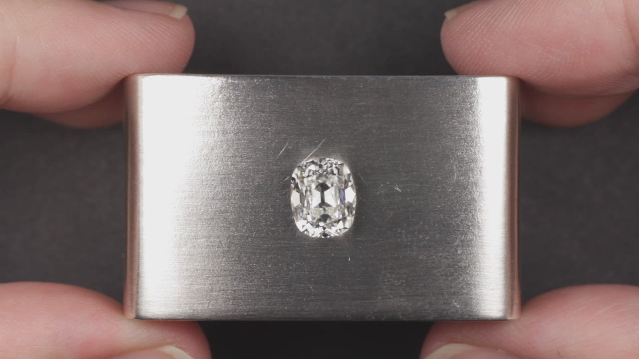 2.05ct OLD MINE CUT DIAMOND GIA CERTIFIED G SI1 ANTIQUE STYLE ELONGATED CUSHION