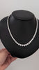 15 CARAT LAB CREATED IDEAL CUT DIAMOND RIVIERA NECKLACE CLASSIC 14k WHITE GOLD