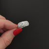 ART DECO DIAMOND 3 STONE RING 0.81c G VS 18k WHITE GOLD VINTAGE NATURAL COCKTAIL
