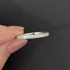 DIAMOND VINTAGE STYLE WEDDING BAND FLORAL RING 14K WHITE GOLD ETERNITY ART DECO