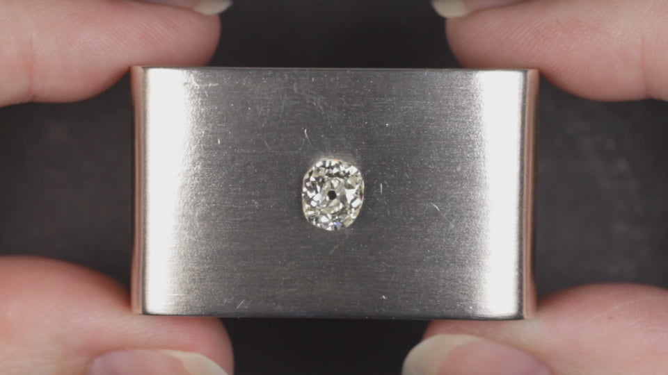 1.24ct OLD MINE CUT DIAMOND ANTIQUE ELONGATED CUSHION BRILLIANT I SI2 NATURAL