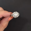 1940 VINTAGE DIAMOND RING GIA CERTIFIED H VS PLATINUM 1.65ct ENGAGEMENT COCKTAIL