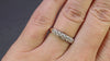 VINTAGE NATURAL DIAMOND WEDDING RING 14k WHITE GOLD STACKING BAND CLASSIC ESTATE