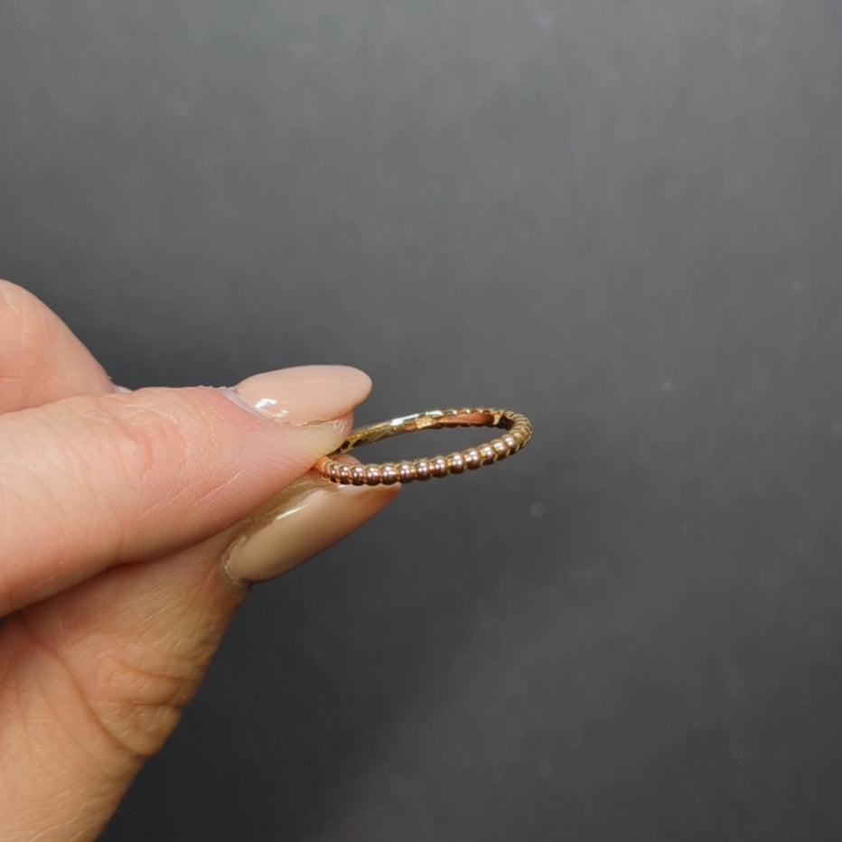 SOLID PLATINUM WEDDING RING 2mm BALL BUBBLE STACKING BAND