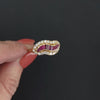 1.10ct RUBY DIAMOND COCKTAIL RING NATURAL RED 14k YELLOW GOLD ESTATE JEWELRY
