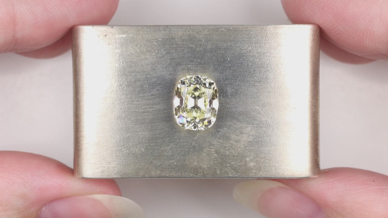 2.80ct OLD MINE CUT DIAMOND GIA CERTIFIED U-V VS1 ELONGATED CUSHION BRILLIANT