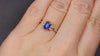 1.35ct SAPPHIRE DIAMOND 3 STONE RING 14k YELLOW GOLD NATURAL COCKTAIL ENGAGEMENT