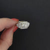 VINTAGE DIAMOND COCKTAIL RING OLD EUROPEAN CUT PLATINUM ART DECO ENGAGEMENT