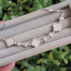 2.5 CARAT DIAMOND BRACELET CLOVER CLUSTER LARIAT BIG ILLUSION 14k WHITE GOLD