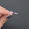 PINK SAPPHIRE DIAMOND RING EAST WEST VINTAGE STYLE ALTERNATIVE ENGAGEMENT OVAL