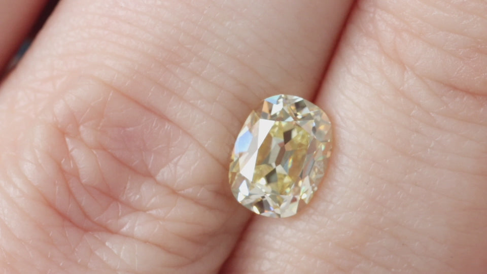 1.77ct OLD MINE CUT DIAMOND GIA CERTIFIED W-X VS1 ELONGATED CUSHION BRILLIANT