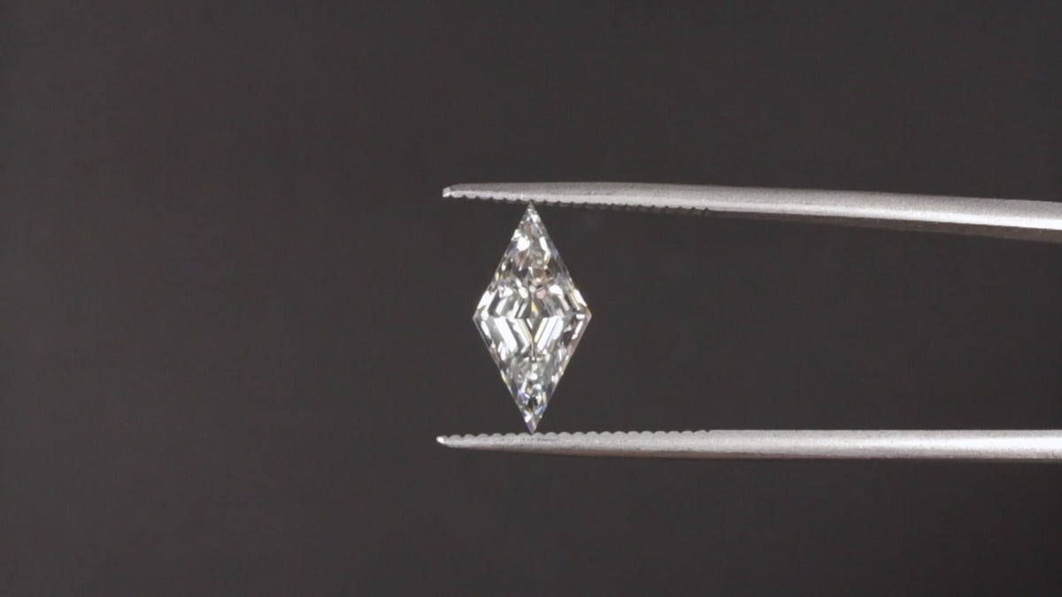 2.08ct F VVS2 LAB CREATED DIAMOND LOZENGE STEP CUT IGI CERTIFIED 2 CARAT LOOSE