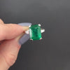6.07ct EMERALD DIAMOND COCKTAIL RING GIA CERTIFIED PLATINUM NATURAL 3 STONE 6ct