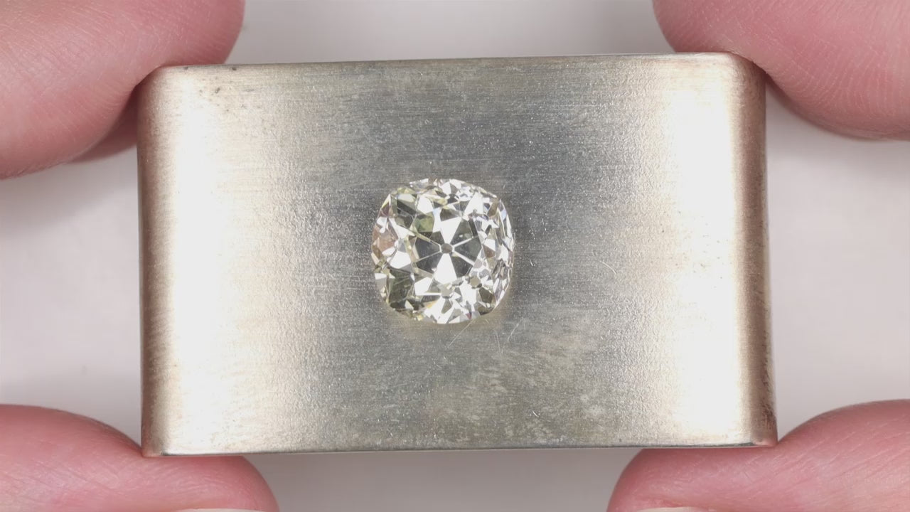 4.07ct OLD MINE CUT DIAMOND GIA CERTIFIED LOOSE NATURAL ANTIQUE CUSHION 4 CARAT