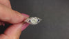 ART DECO DIAMOND ENGAGEMENT RING SAPPHIRE 18k WHITE GOLD FILIGREE ROUND CUT