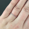 RHODOLITE GARNET TANZANITE 14K ROSE GOLD ETERNITY RING HALF & HALF BAND Size 6