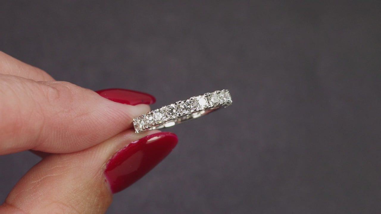 2.05ct DIAMOND ETERNITY RING G-H VVS PLATINUM WEDDING BAND ROUND CUT NATURAL 2ct