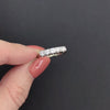 VINTAGE DIAMOND WEDDING RING PALLADIUM STACKING BAND 0.45ct 5 STONE ROUND CUT