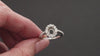 DIAMOND HALO RING SETTING 8x6mm MOUNT OVAL SHAPE SCALLOPED HALO 14k WHITE GOLD