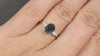 1.5ct LONDON BLUE TOPAZ DIAMOND 3 STONE RING 14k YELLOW GOLD NATURAL OVAL SHAPE