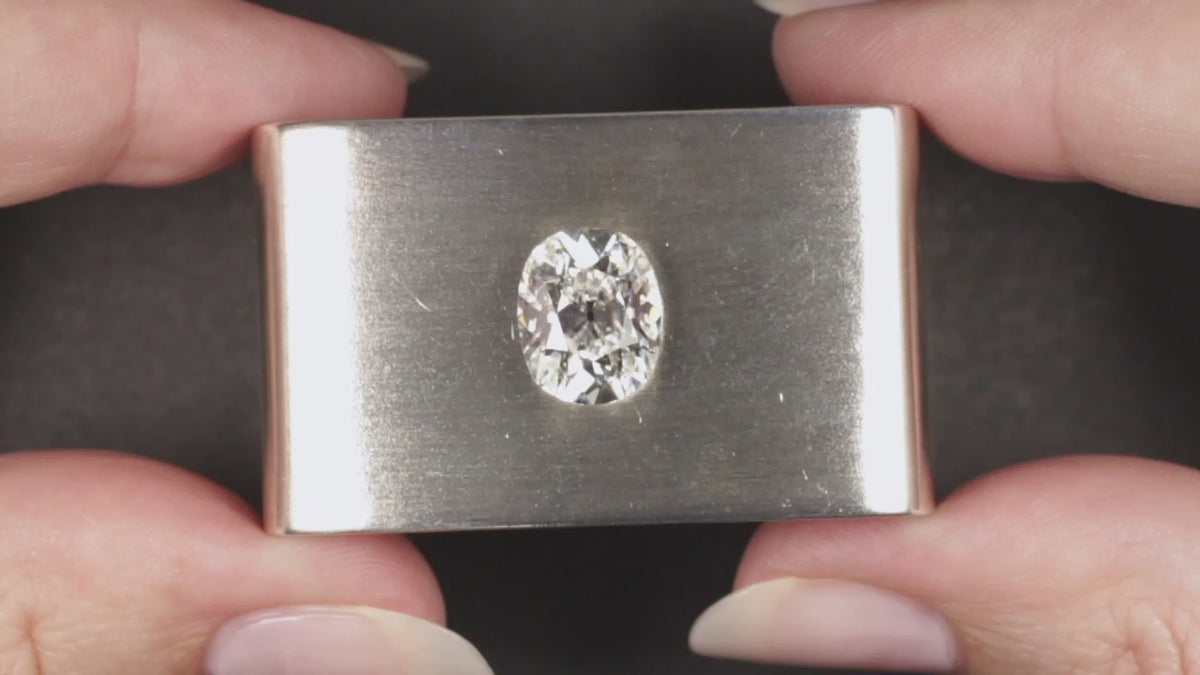 CERTIFIED 4 CARAT E VS2 OLD MINE CUT LAB CREATED DIAMOND CUSHION BRILLIANT 4ct